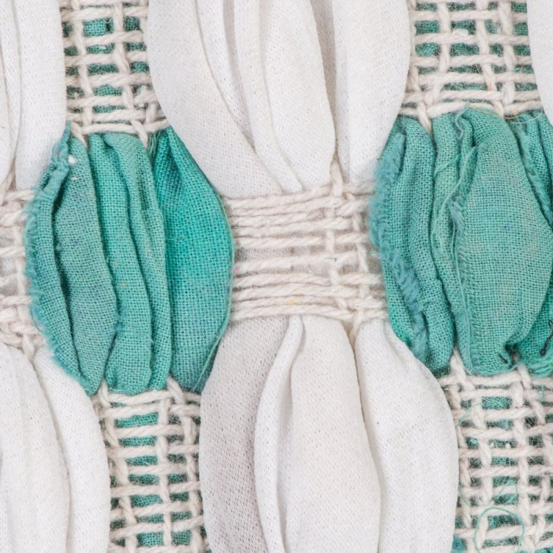 Χαλί 60x90 Πράσινο Άσπρο βαμβακερό