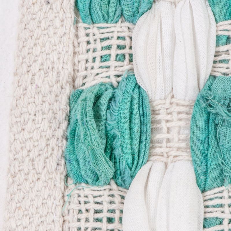 Χαλί 60x90 Πράσινο Άσπρο βαμβακερό