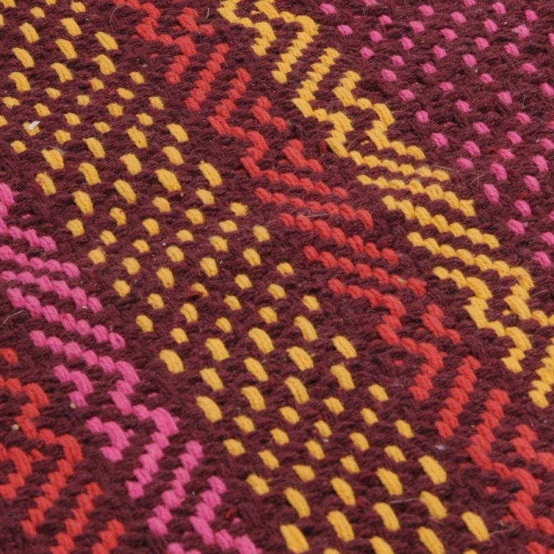 Hand woven cotton calypso rug 60x90cm Red