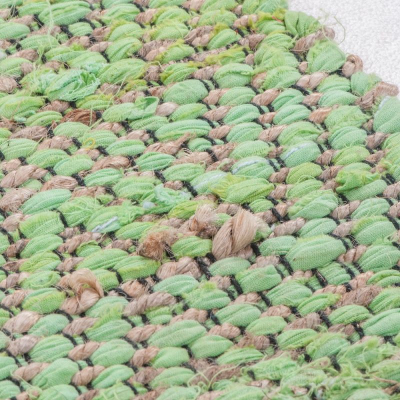 Χαλί 60x90 Tiki Πράσινο και γιούτα υφαντό