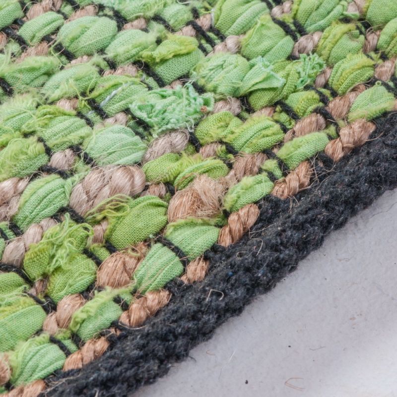 Χαλί 60x90 Tiki Πράσινο και γιούτα υφαντό