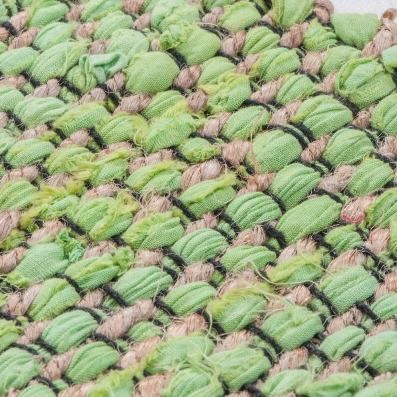 Χαλί 60x90 Tiki Πράσινο και γιούτα υφαντό