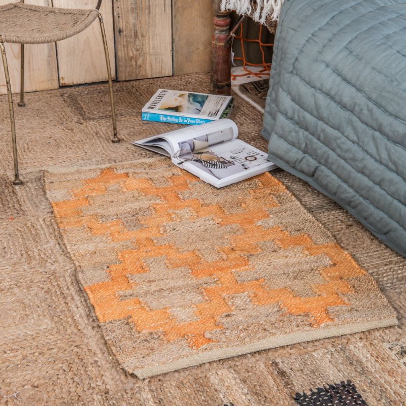 Χαλί 60x90 γιούτα και chindi υφαντό