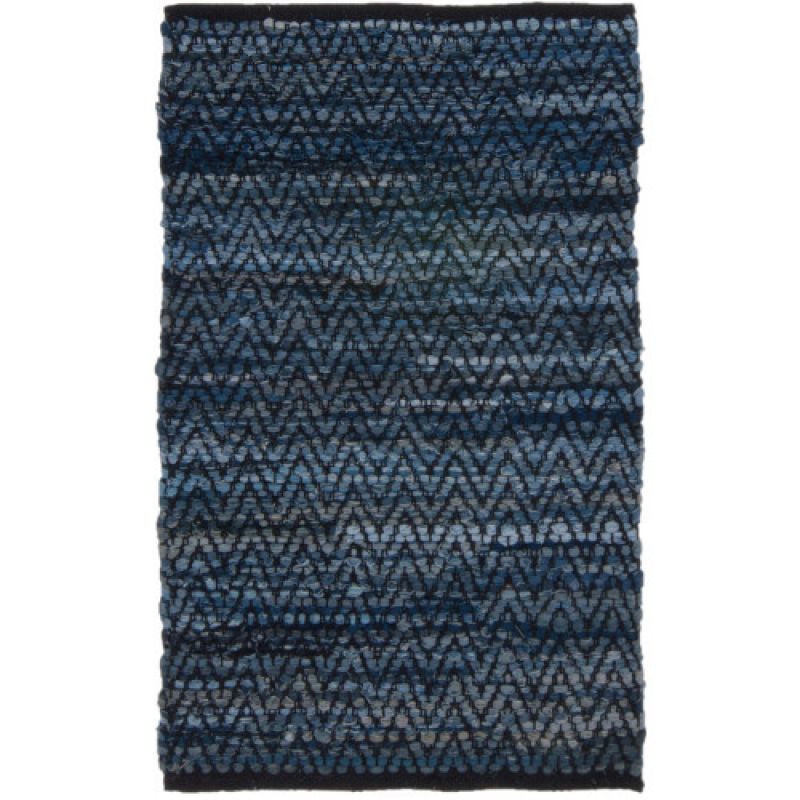 Denim rug black/blue 60x90cm 