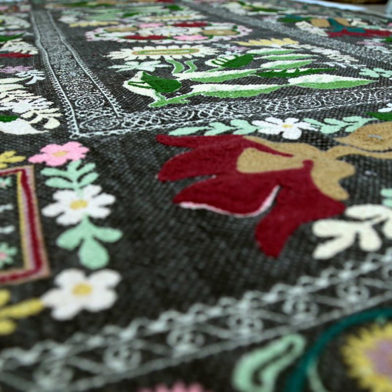 Χαλί 120x180 Tropical flowers ανθρακί