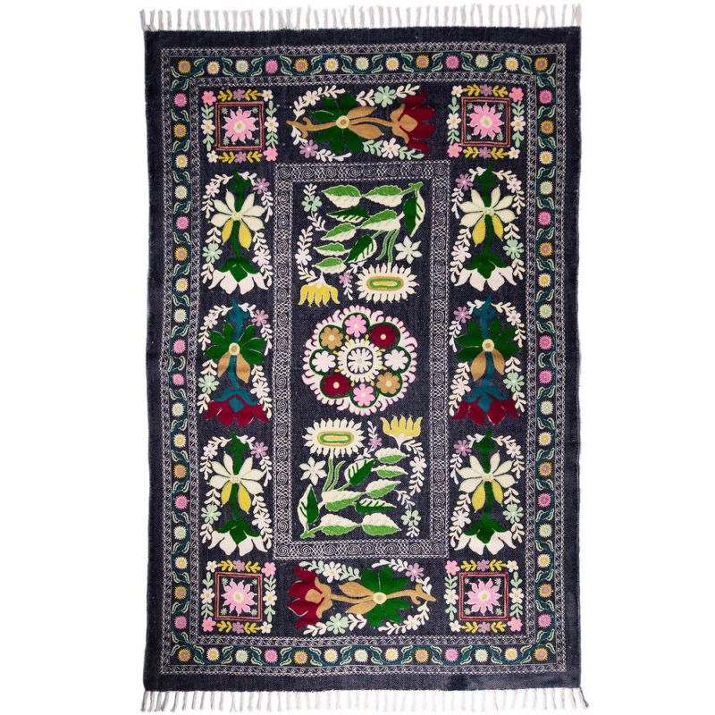 Χαλί 120x180 Tropical flowers ανθρακί
