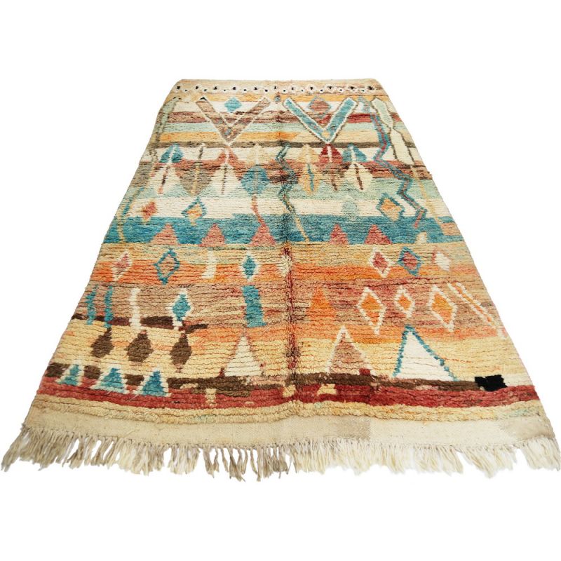 Handmade vintage morrocan rug 244x153cm