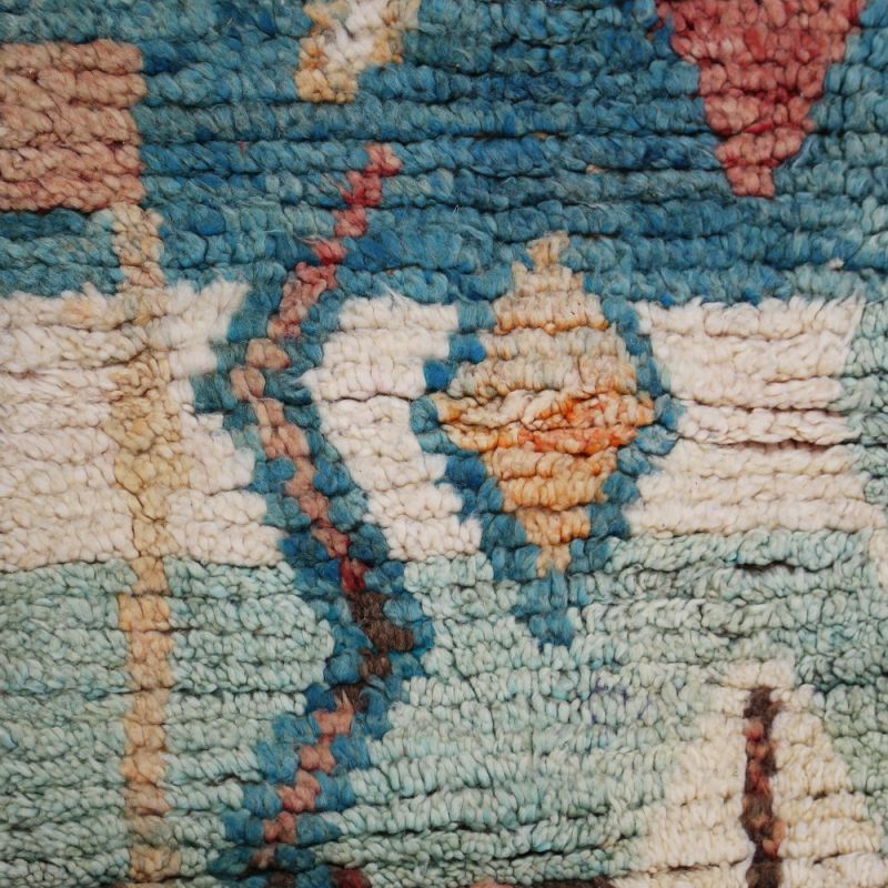 Handmade vintage morrocan rug 244x153cm