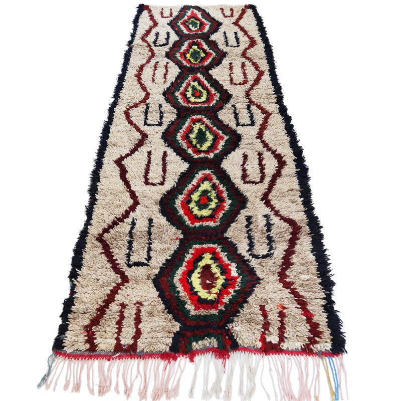 Handmade vintage morrocan rug 276x90cm