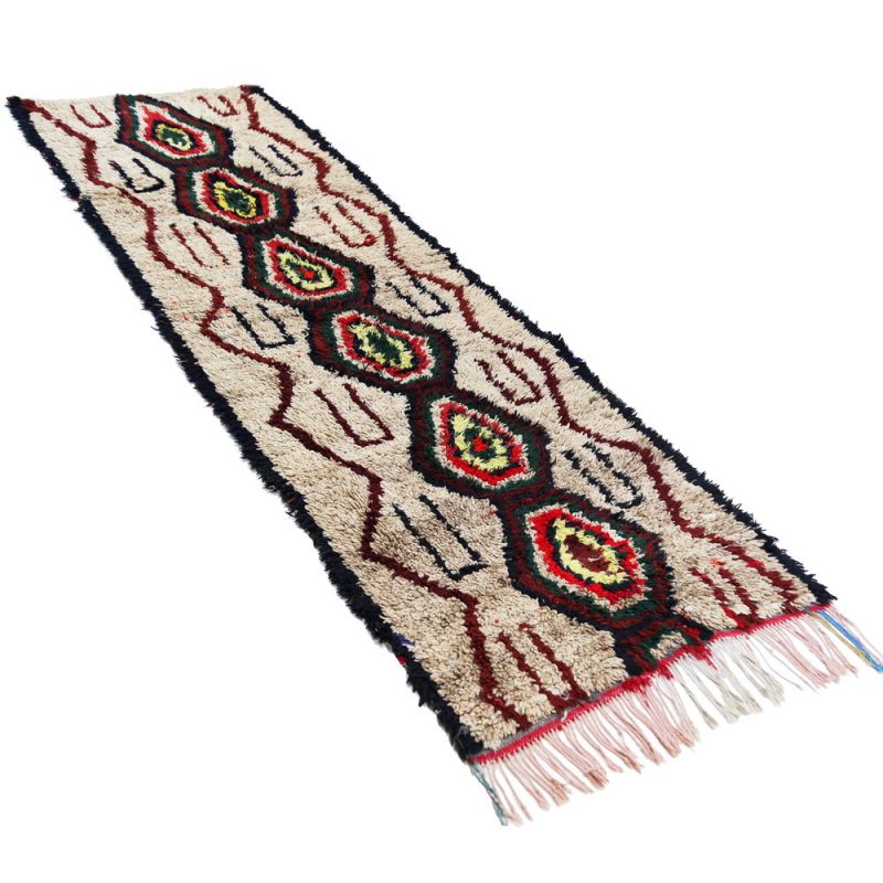 Handmade vintage morrocan rug 276x90cm