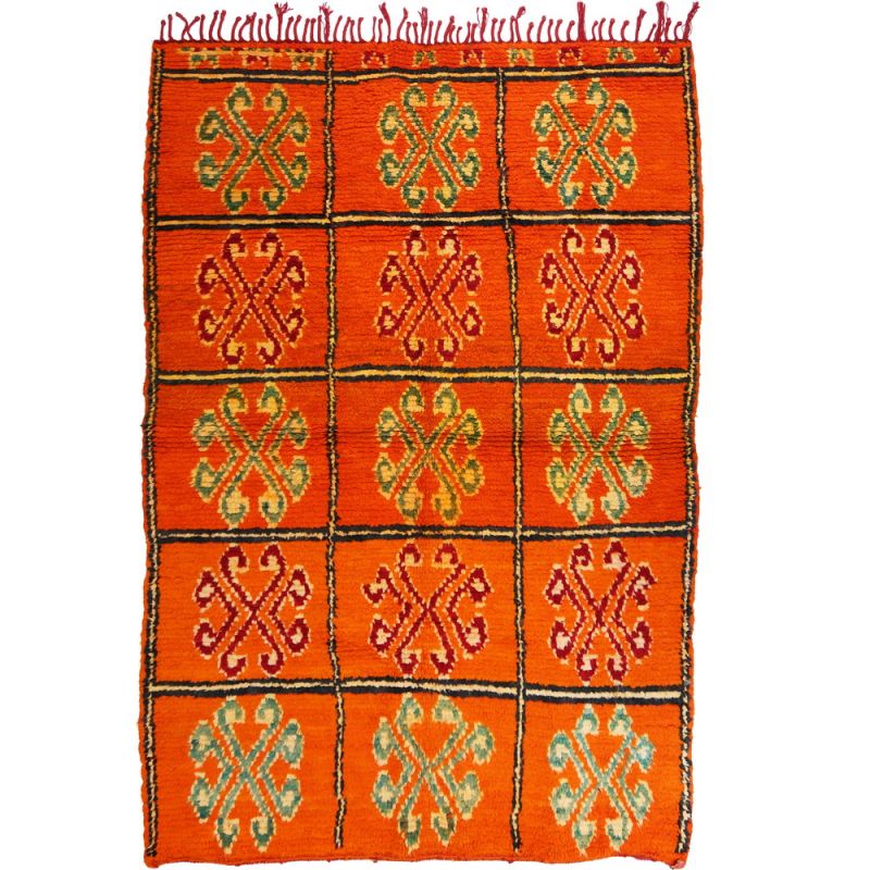 Handmade vintage morrocan rug 226x138cm