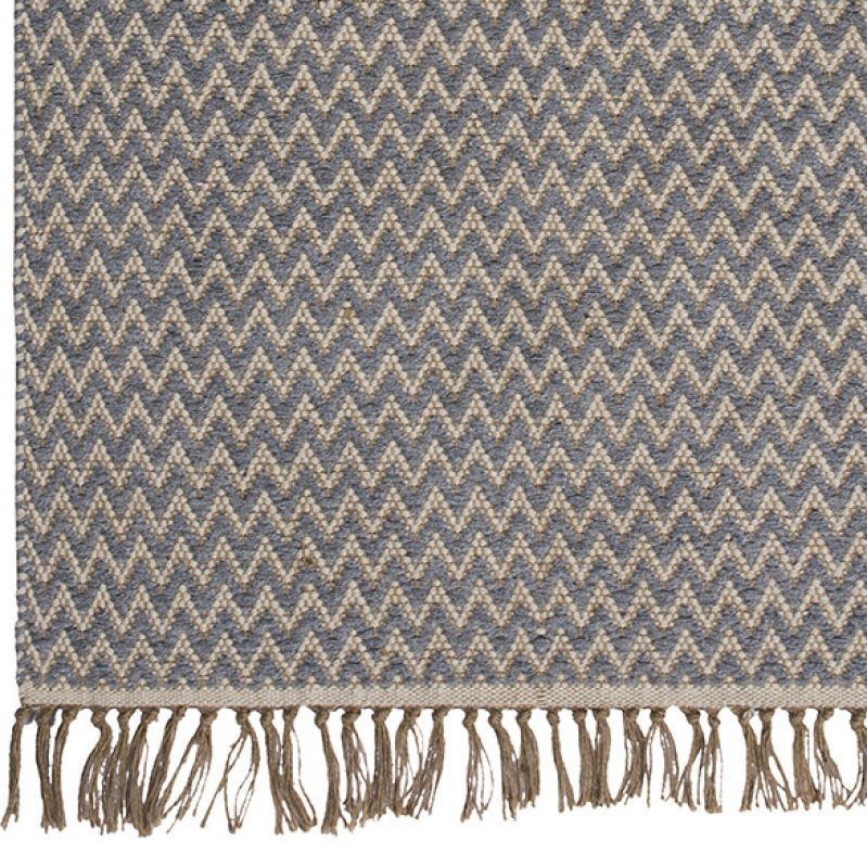 Zigzag weave rug Grey 75 x 120cm