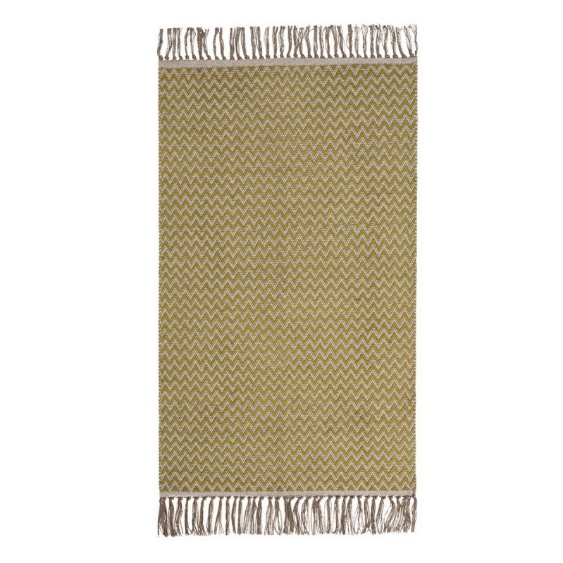 Zigzag weave rug old Gold 75 x 120cm