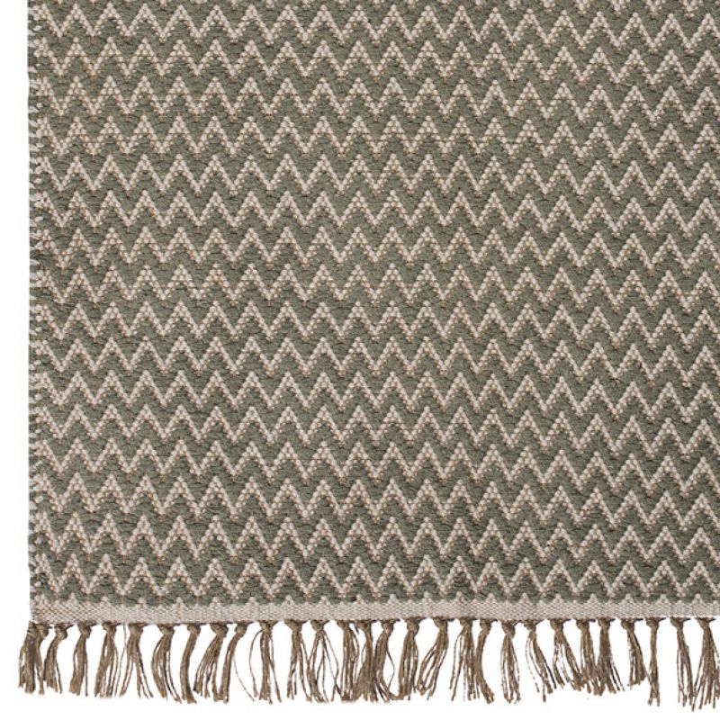 Zigzag weave rug Vintage Sage 75 x 120cm