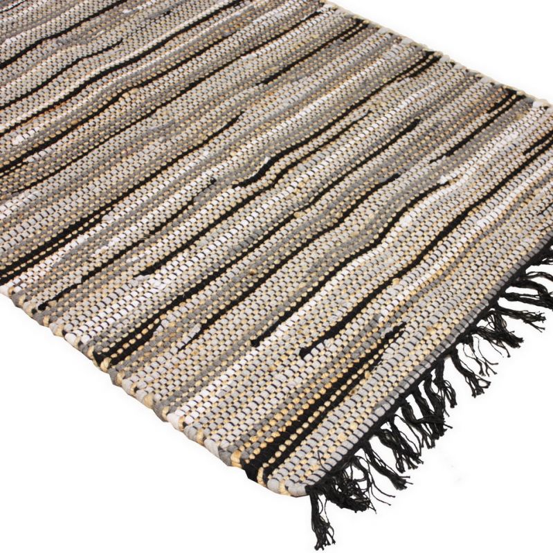 Jute & cotton rug Grey 75 x 120cm
