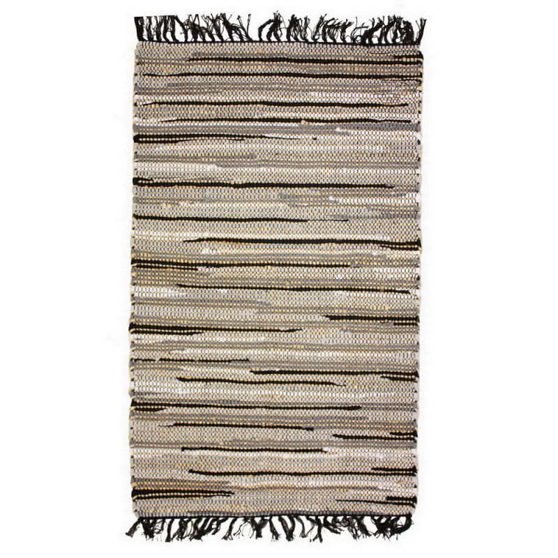 Jute & cotton rug Grey 75 x 120cm