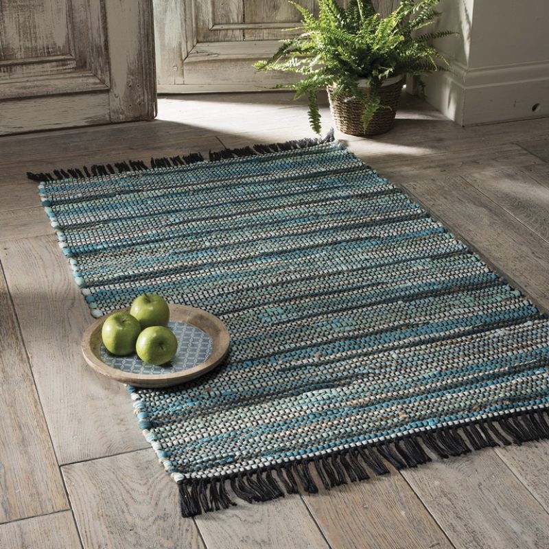 Jute & cotton rug Aqua 120 x 180cm