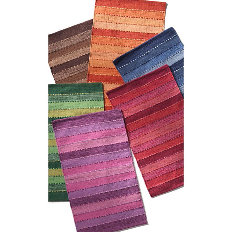 Stripe cotton indian rug, 50x85cm