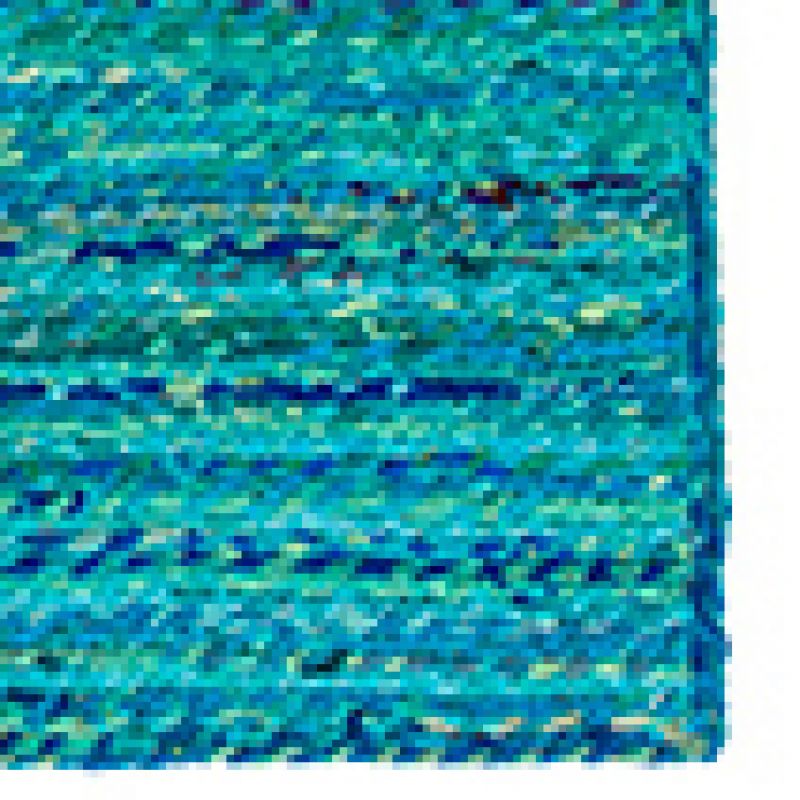 Braided cotton recycled chindi rag rug Turquoise 90 x 150cm