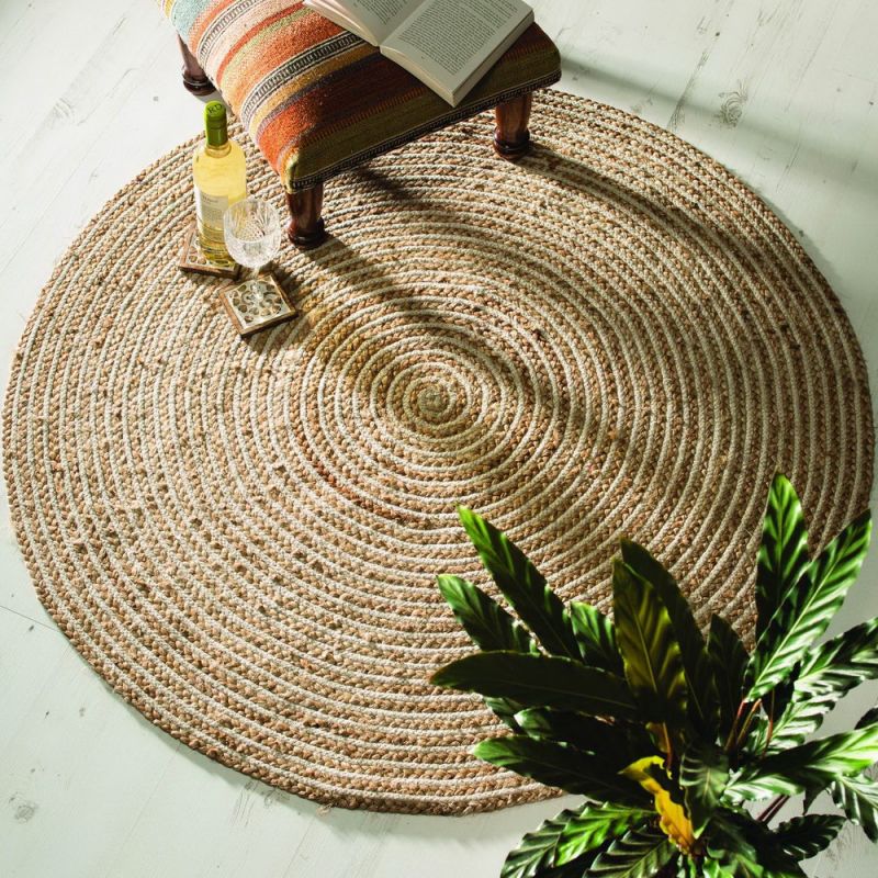 Χαλί στρογγυλό natural 90εκ. 