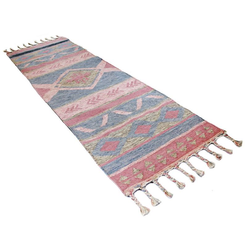 Miramar Handloom Recycled Indian Kilim Rug, 75 x 240cm
