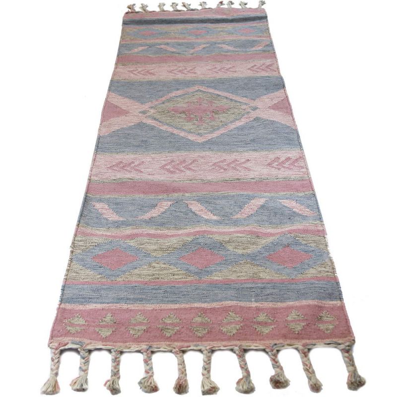 Miramar Handloom Recycled Indian Kilim Rug, 75 x 240cm