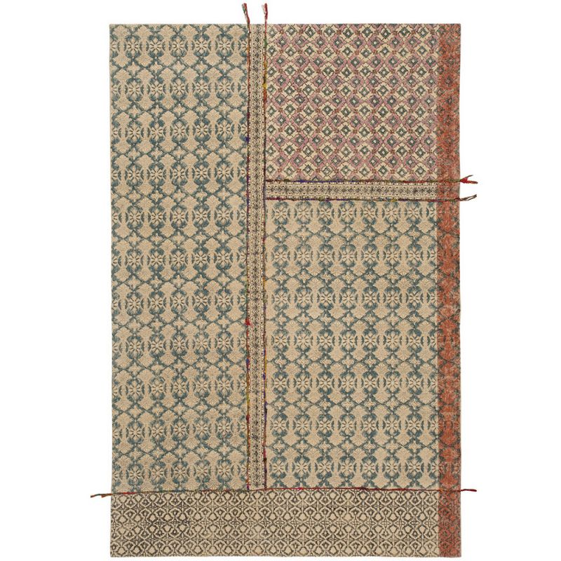 Blockprint tribal indian rug
