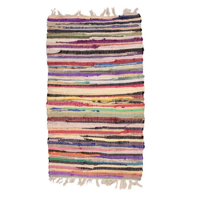 Multi color cotton rug, 60x90cm