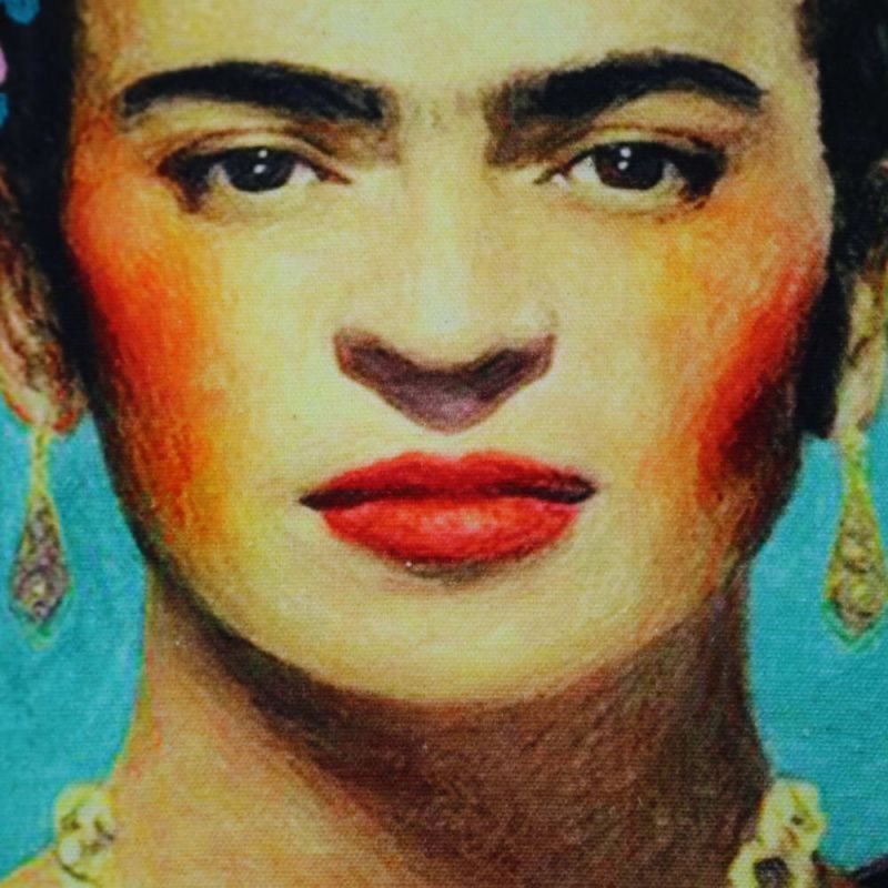 Frida Kahlo cushion flowers 45x45cm