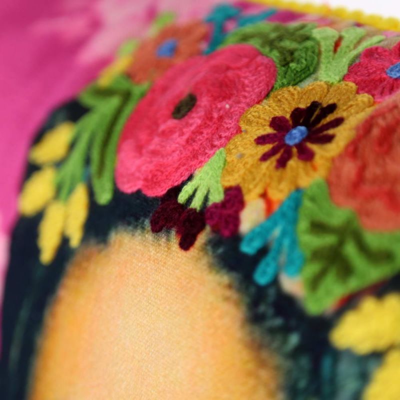 Frida Kahlo cushion fuschia 45x45cm