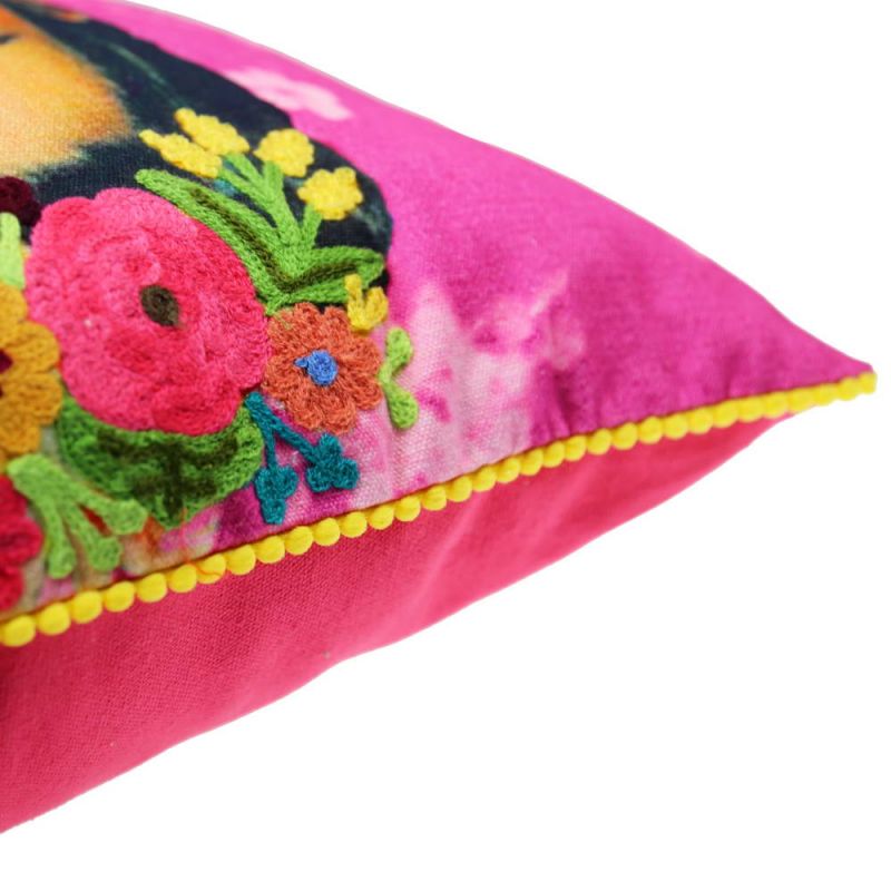 Frida Kahlo cushion fuschia 45x45cm