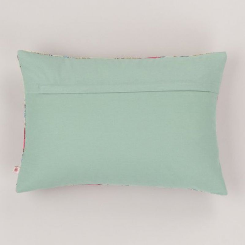 Teal desire cotton velvet cushion cover 