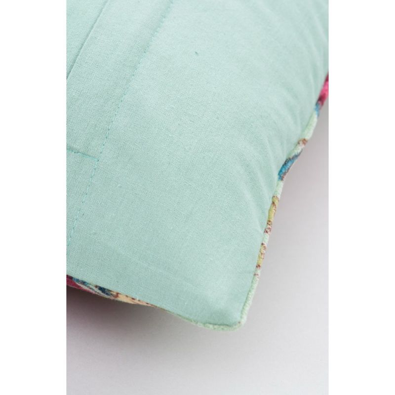 Teal desire cotton velvet cushion cover 