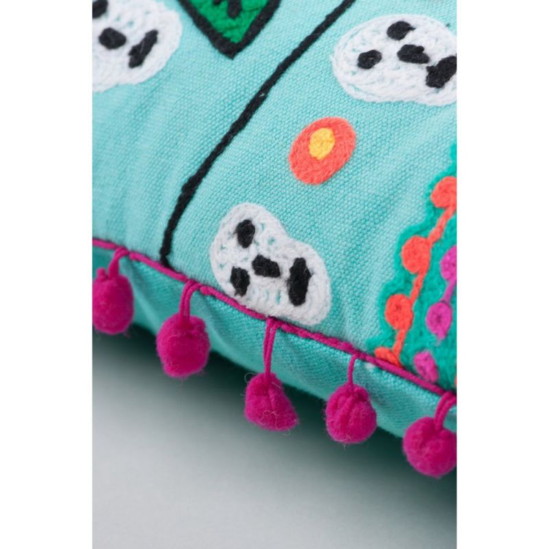 Day of the dead filled rectangular cushion 