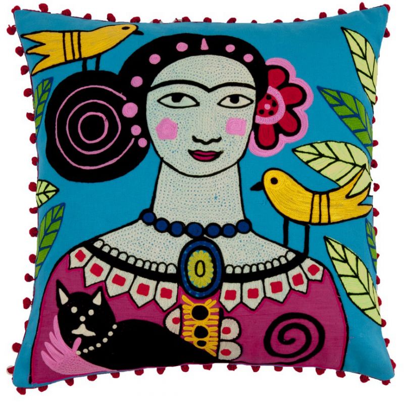 Day of the dead filled square cushion 45x45cm