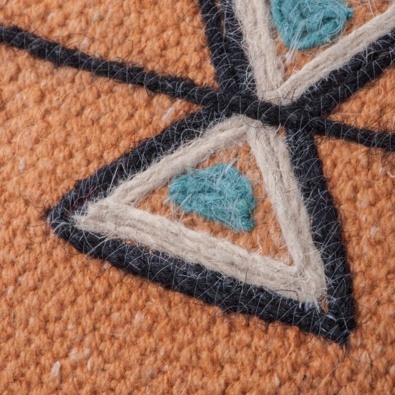 Cotton embroidered nahua cushion 70x35cm