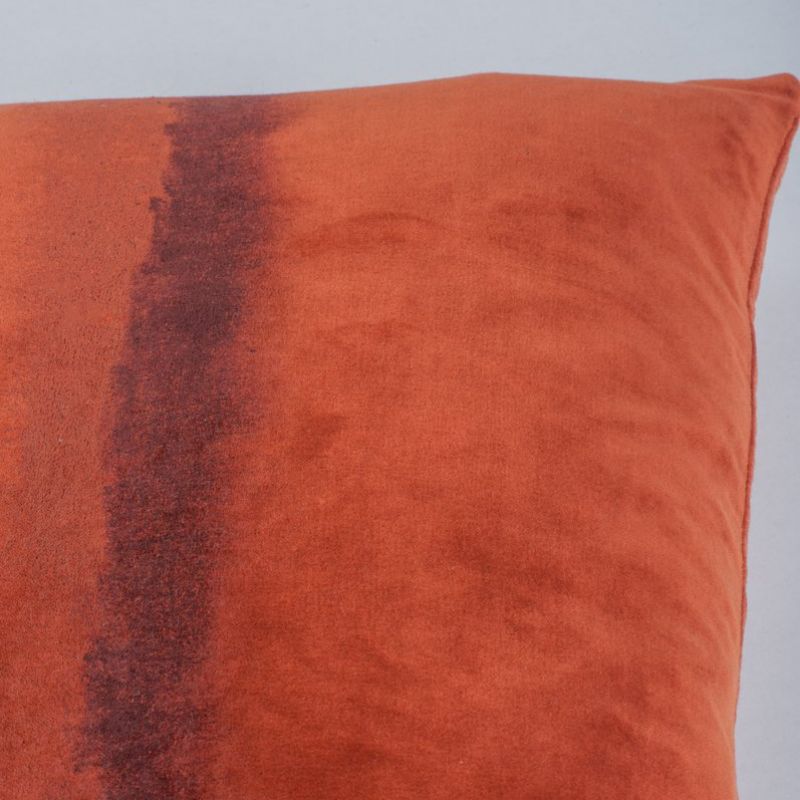 Gold glitter orange velvet cushion 50x30cm