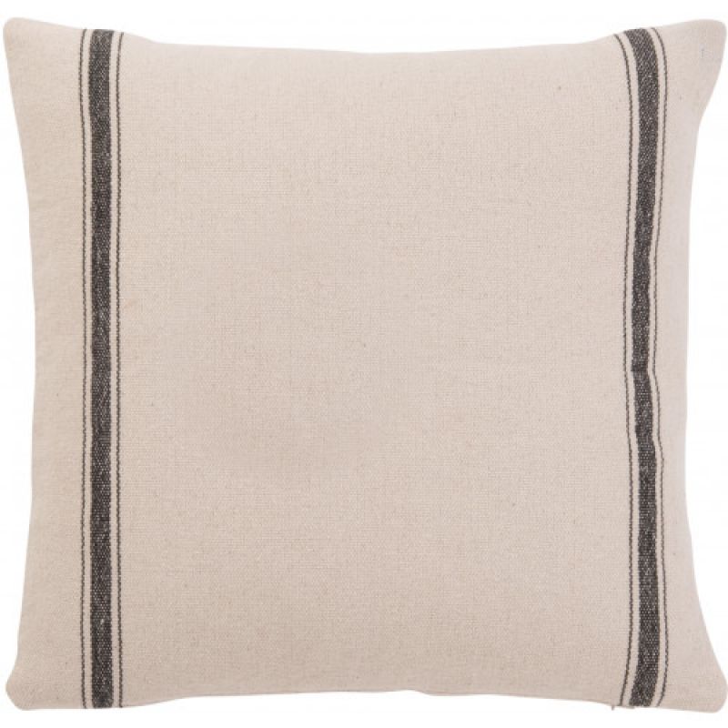 Stripe cotton hopsack cushion 45x45cm