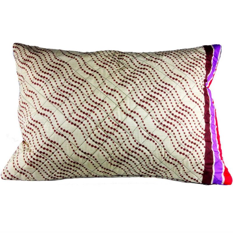 Recycled silk cushion 50x35cm