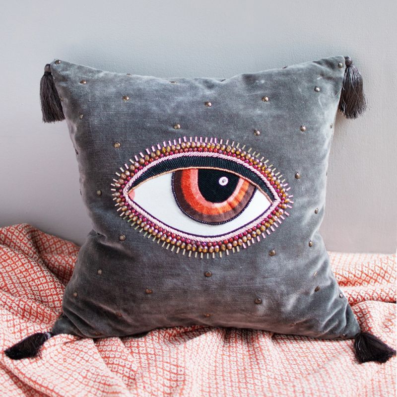 Eye cotton cushion 40x40cm