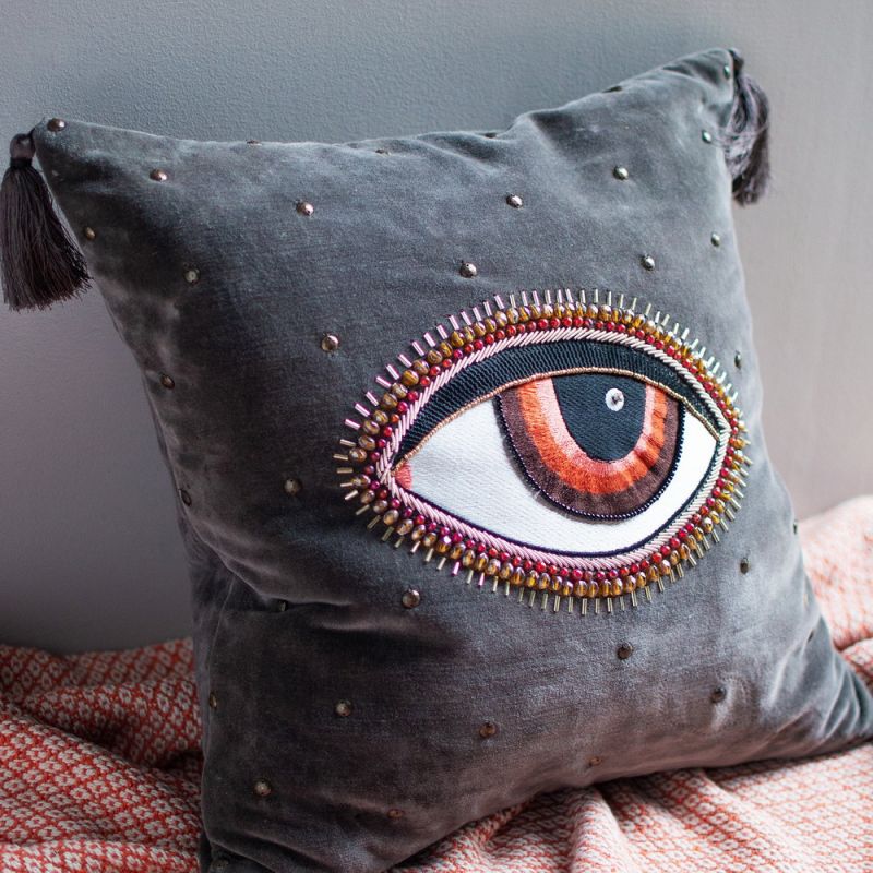 Eye cotton cushion 40x40cm