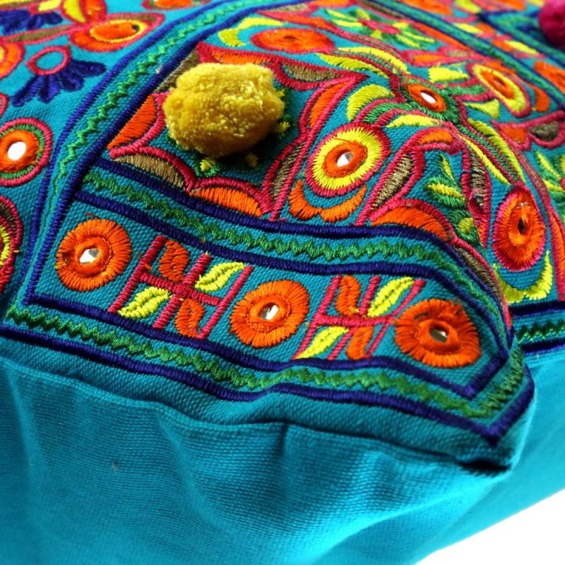 Cotton cushion with embroidery