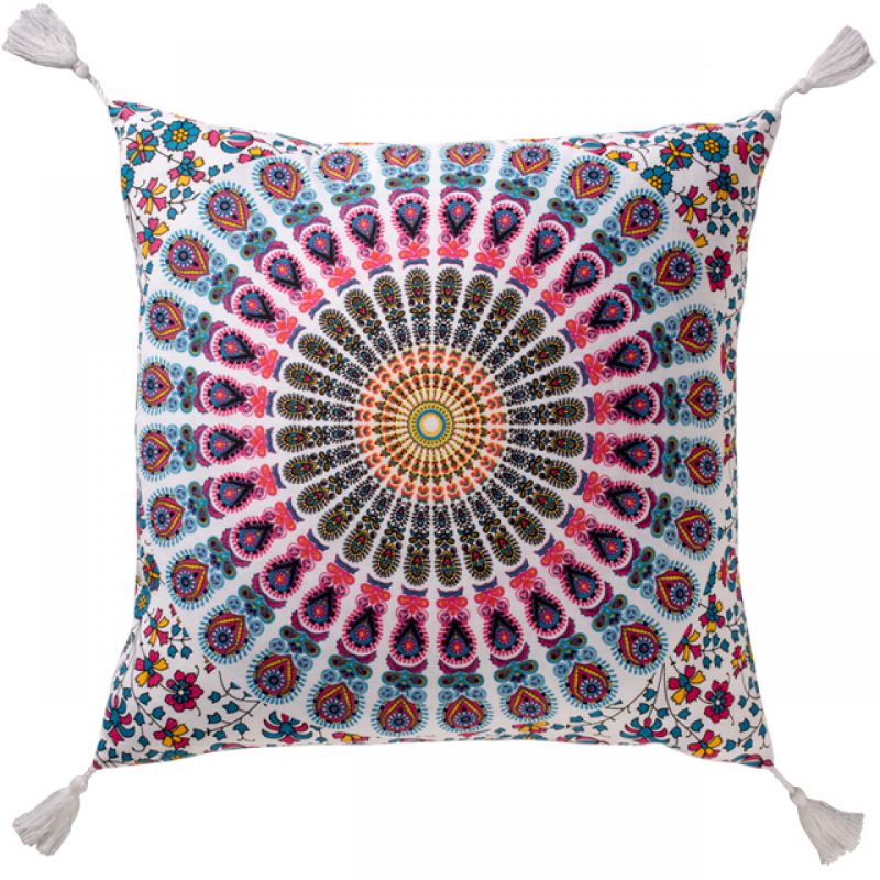 Mandala Cotton Cushion 40 x 40cm - pink
