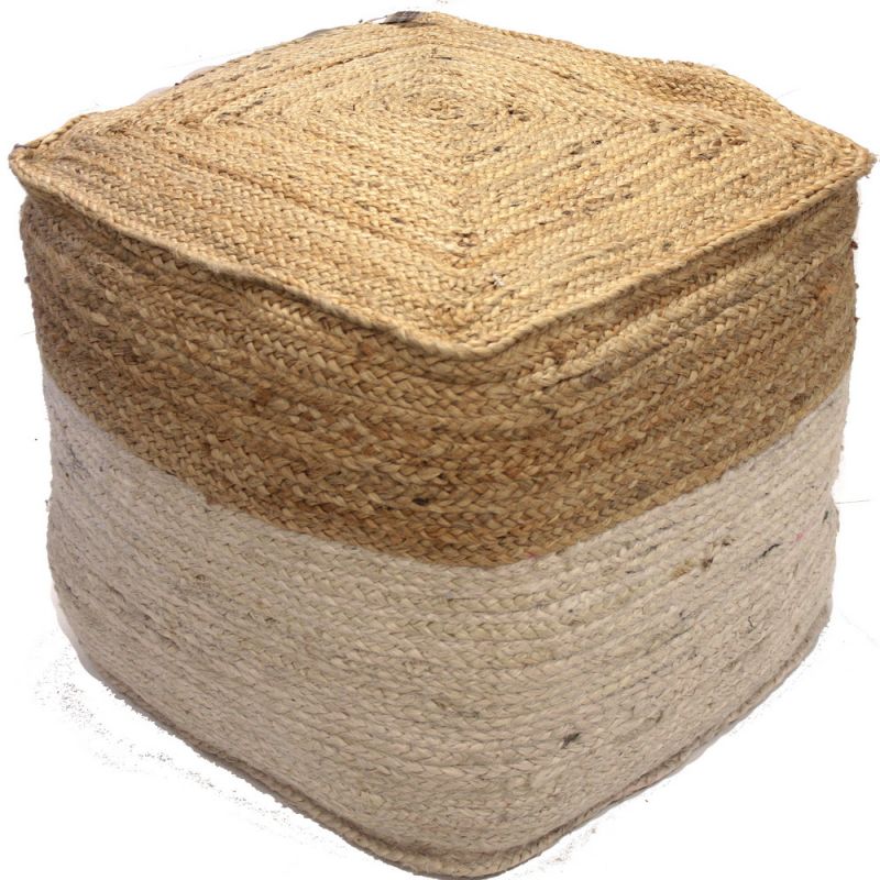 Jute pouf 45x45x45