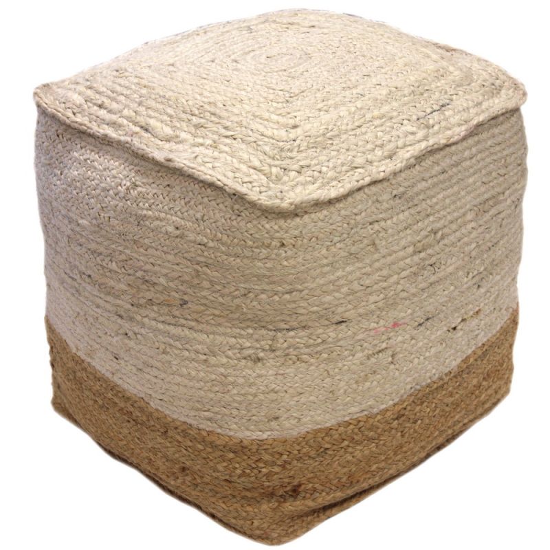 Jute pouf 45x45x45