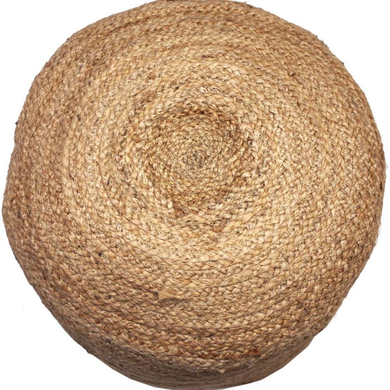 Round Jute pouf 45Dx45cm cotton filled