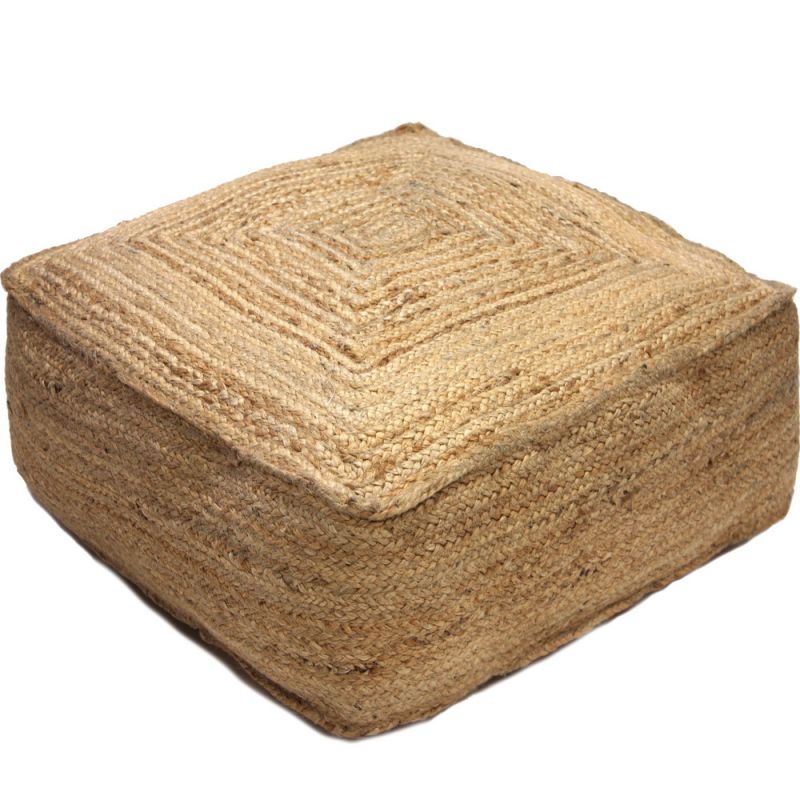Jute pouf 60x60x20 Synchronia.gr