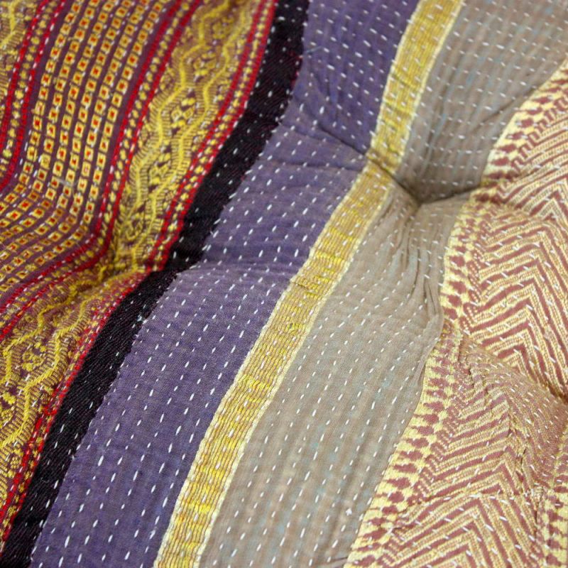 Silk Kantha floor cushion 43cm
