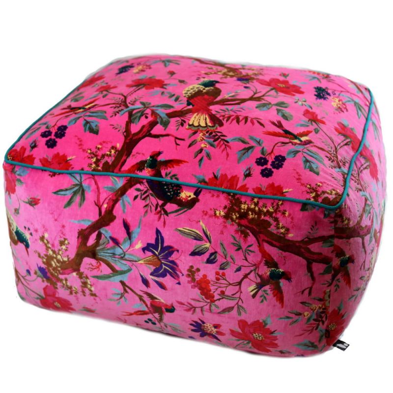 Pouf 60x60 velvet cotton