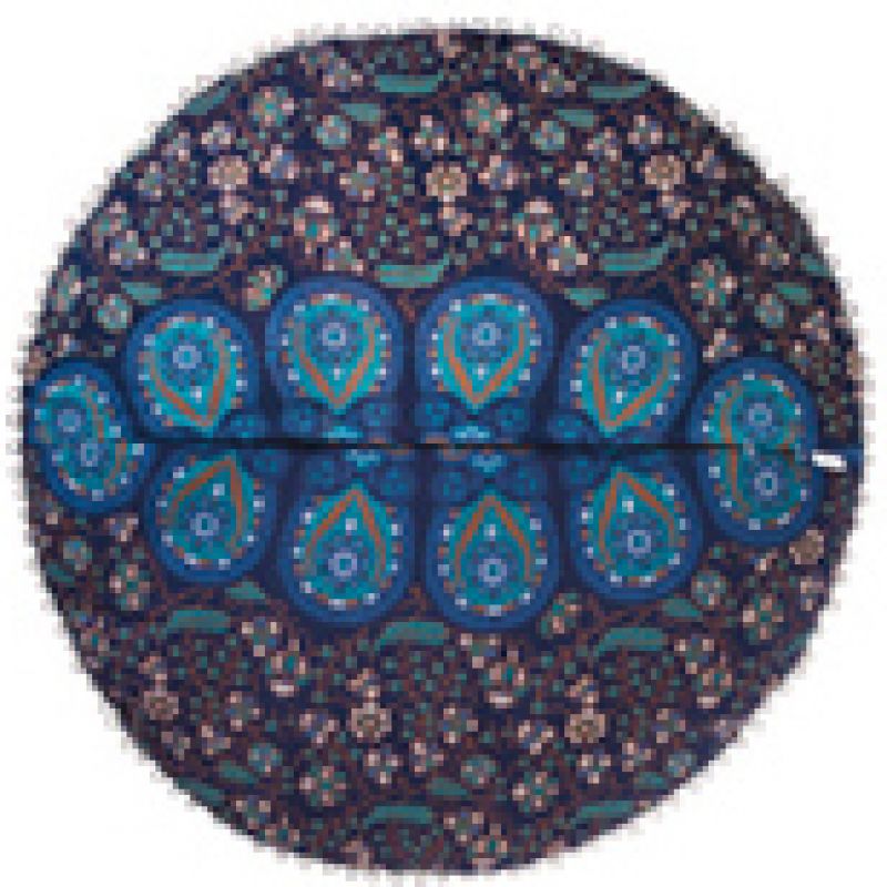 Peacock Cotton Floor Cushion -Turquoise